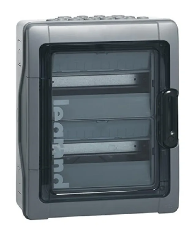 Legrand Plexo³ enclosure — H 432mm x W 448mm x D 161mm, 2 rows, 18 modules, IP65 — 001925