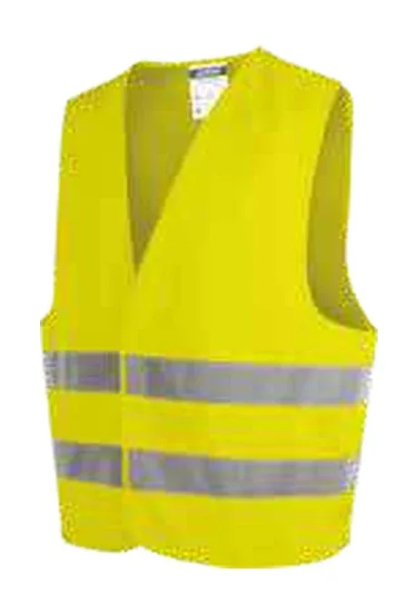 Safety vest yellow with 2 bands 120 g — 110100