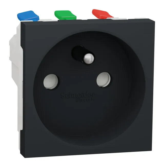 New Unica NU305954 pin-earth socket — anthracite