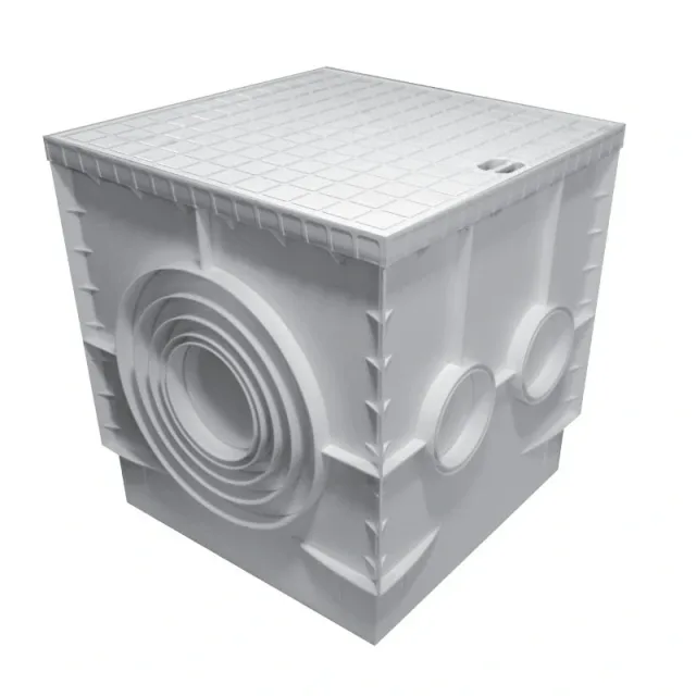 Inspection chamber in PP 500 × 500 grey — EJIM JCA4058