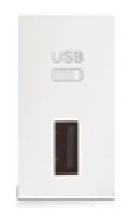 Chargeur USB 1,5 A 1 module blanc — SOMEF 45383SBR