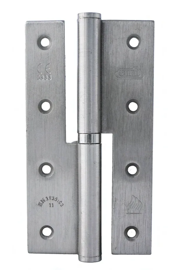 Decorative-finish 140 × 76 × 3 mm lift-off hinge with flat caps