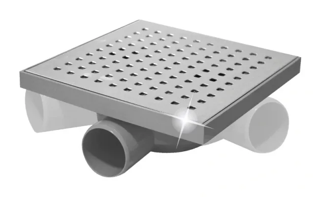 Floor drain adjustable 200 × 200 stainless steel square EJIM JSB1087