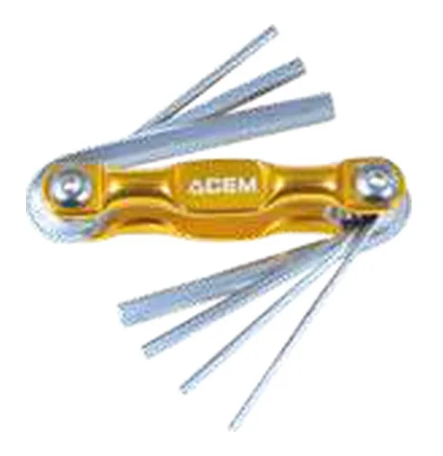 Set of hex keys in folding holder — 124003