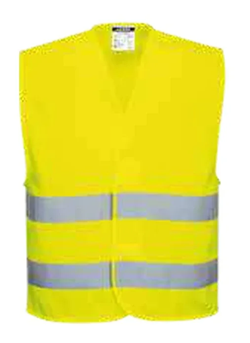 Safety vest yellow with 2 bands 80 g — 110100