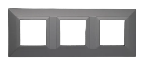 Plaque CUBICA 44 carrée gris 2+2+2 modules — SOMEF 44PZ26AO