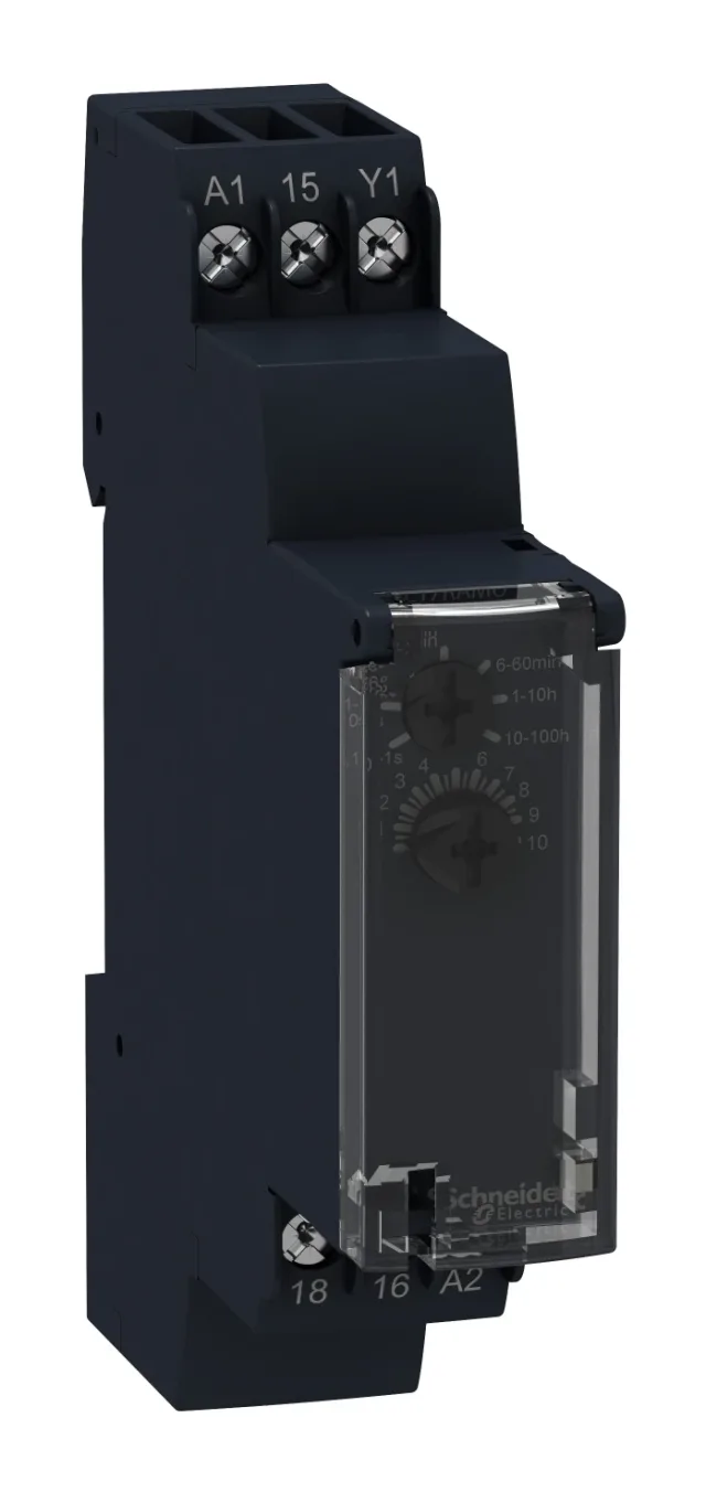Modular timing relay RE17RBMU — 24 V DC / 24…240 V AC