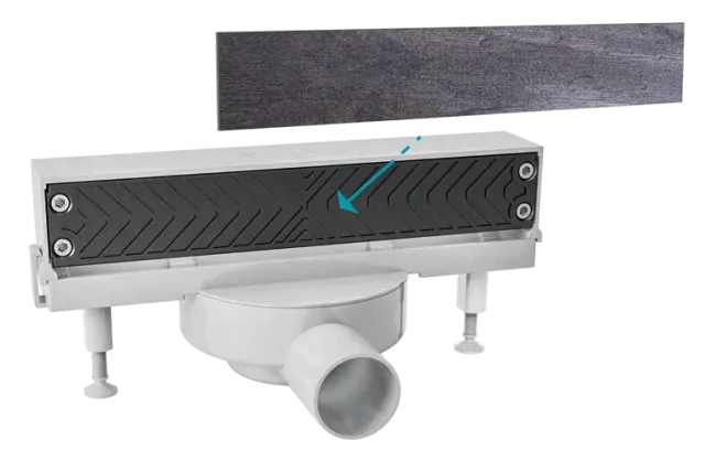 Sarrat wall shower drain for cladding — SOPAL