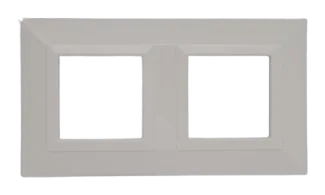 Plaque CUBICA 44 carrée blanc 2+2 modules — SOMEF 44PZ24B