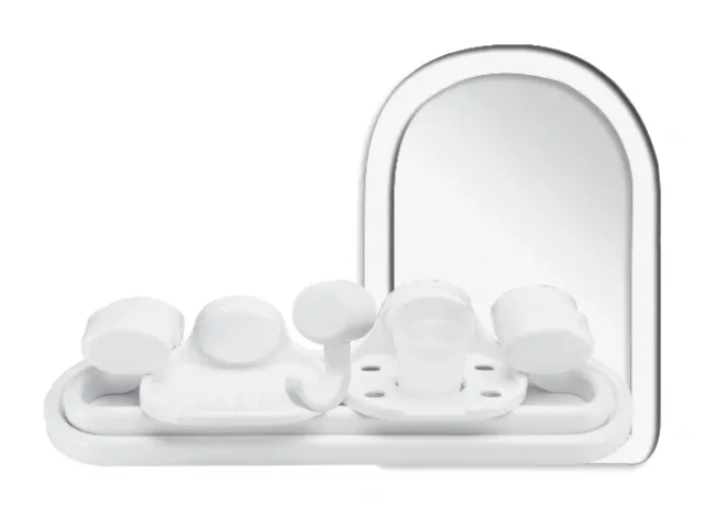 Bathroom accessory set with mirror EJIM JSB1065