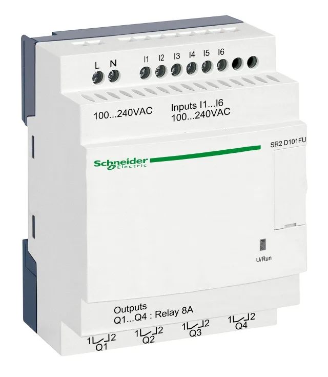 Zelio Logic SR2/SR3 SR2D101FU smart relay – 10 I/O – 100-240 V AC