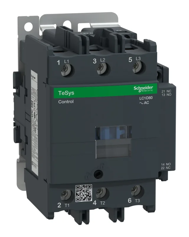 TeSys Deca LC1D80B5 contactor — 3P, 80 A AC-3/AC-3e, 24 V AC, 50 Hz control