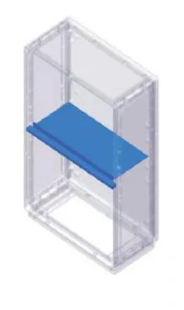 Enclosures without doors, customizable — plinth front panel kit + trail