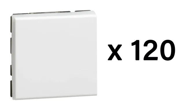 Legrand Mosaic switch — 10A, 250V, 2 modules — 077098L