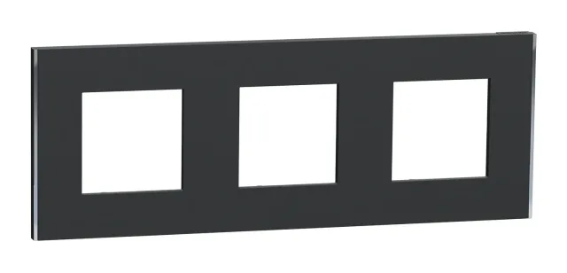 New Unica NU600643 cover frame — anthracite / silver