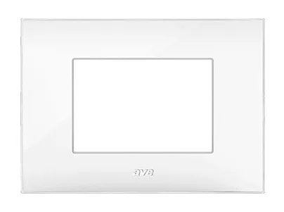 Plate YOUNG 44 rectangular white 3 modules — SOMEF 44PJ03B