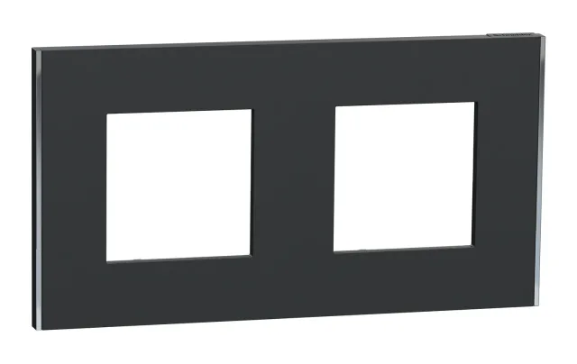 Plaque de finition New Unica NU600443 — anthracite / argent