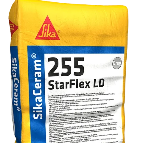 SikaCeram®-255 StarFlex LD — Mortier-colle déformable C2TE S1 à faible poussière
