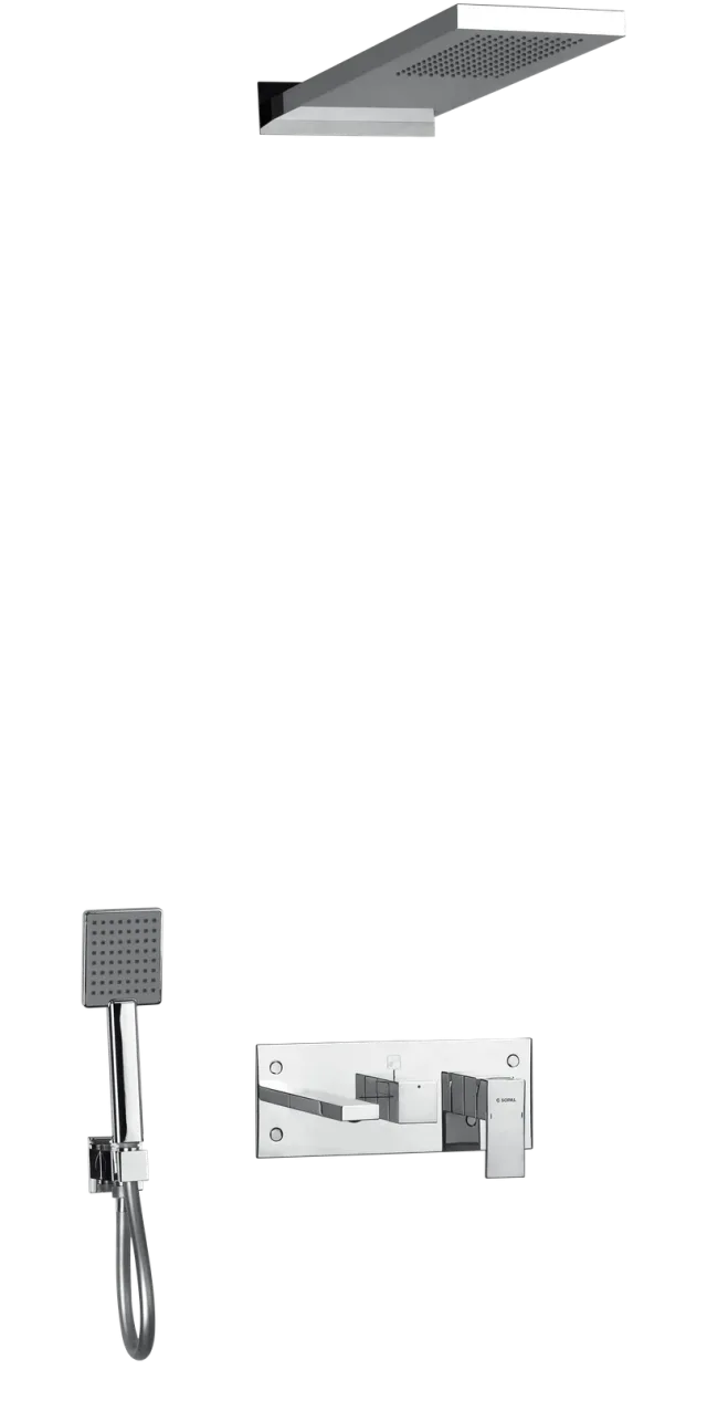 Bath and shower mixer concealed 3 outlets with wall shower head El Jem — SOPAL 06FCA04