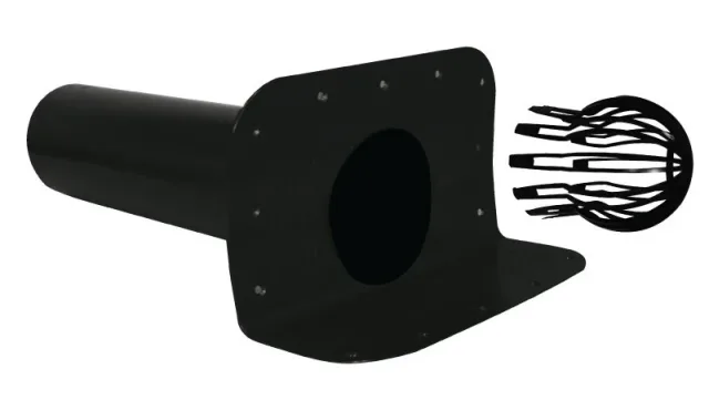 Horizontal rainwater outlet Ø100 + leaf guard — EJIM JCA4023