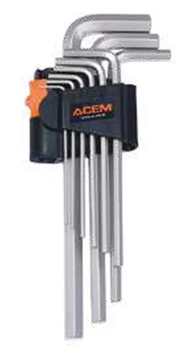 Set of hex keys deep series satin finish — 126207