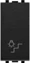 Bouton poussoir avec symbole escalier noir carbone STIEL ALPHA