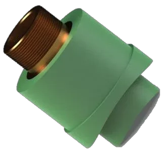 Male threaded PPR saddle — Ø 110 – 1 1/4 M
