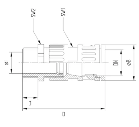 Gland fittings — Gland fittings plastic male thread 5018 / 5018m