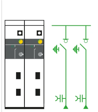 Schneider Electric SM6-24 DDM — Medium-voltage (MV) switchgear cubicle — Motor-operated double feeder