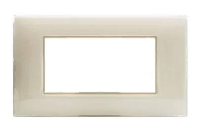 Plate YOUNG 44 rectangular ivory 4 modules — SOMEF 44PJ04AVR