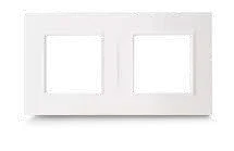 BELLA 43 square 2+2-module plate, white — SOMEF 43P34B
