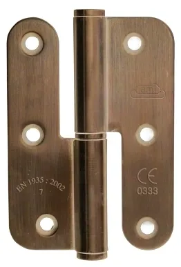 Decorative-finish 90 × 65 × 2.5 mm lift-off hinge with flat caps