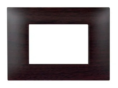 Plate YOUNG 44 rectangular radica matt 3 modules — SOMEF 44PJ03RD