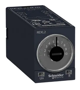 Miniature plug-in timing relay REXL2TMJD — 12 V DC