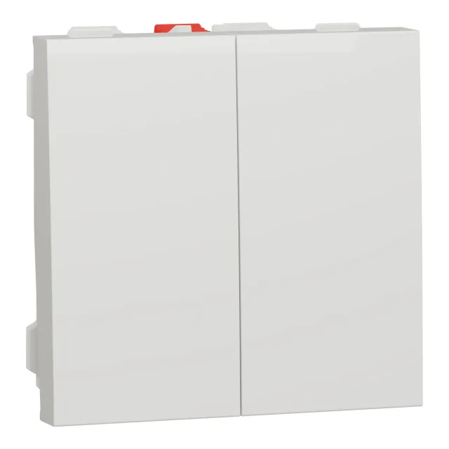 New Unica NU321118 double one-way switch — white