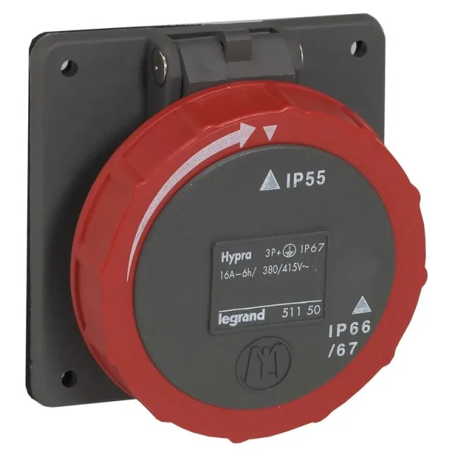Legrand Hypra socket outlet — 5 poles, IP67 — 051151