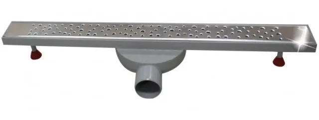 Shower channel drain stainless steel-Slim adjustable L600 Bubble 316L — EJIM JSB1047