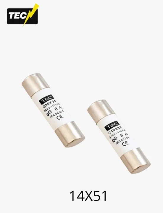 14 × 51 cylindrical fuses