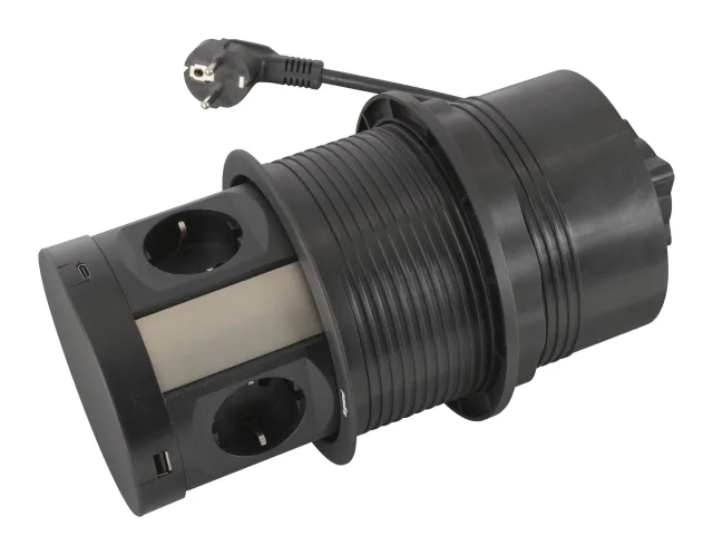 Legrand Incara furniture power tower — 250V, IP20, Black — 654982