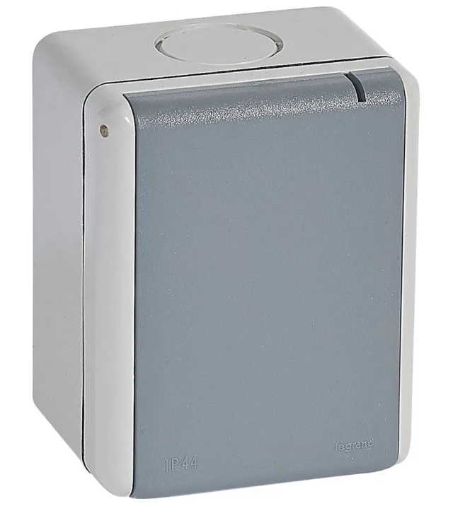 Legrand Plexo socket outlet — 32A, 400V, Grey — 055875