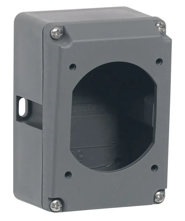 Boîtier réversible simple Hypra pour prise 2P+T IP44 et IP66/67-55 16A – plastique — Legrand