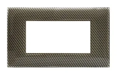 Plaque YOUNG 44 rectangulaire carbone claire 4 modules — SOMEF 44PJ04CBC/3D