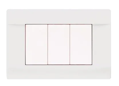 Plaques penchée 45 rectangulaire blanc 3 modules — SOMEF 45P03BG