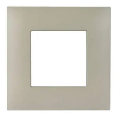 Plate YOUNG 44 square beige matt 2 modules — SOMEF 44PJ32TO