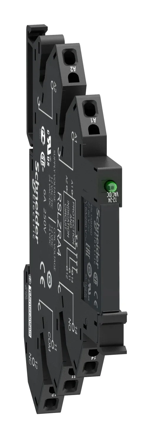 Relais d’interface mince avec embase RSL1PRBU — 24 V AC/DC
