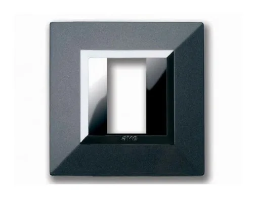 Plate ZAMA 44 square dark grey metallic 1 module — SOMEF 44PK21GSM