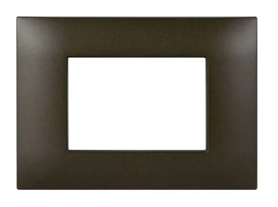 Plate YOUNG 44 rectangular bronze matt 3 modules — SOMEF 44PJ03BR