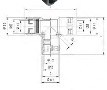 Fittings — polyamide « T » distributor 5033