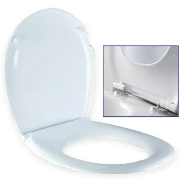 Toilet seat Flora in ABS with hinge stainless steel — EJIM JWC2004
