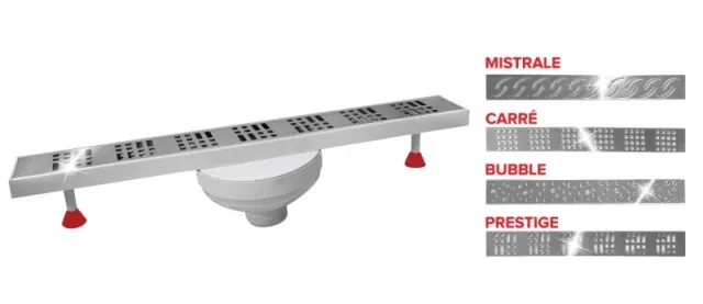 Caniveau de douche inox – Slim sortie verticale 50 cm — EJIM JSB1147